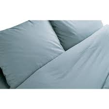 Scandinave housse de couette bleu canard. Housse De Couette Scandinight En Coton Lave De Coloris Bleu Grise