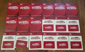 Purchases of $1,000 or more plus free shipping! Outback Steakhouse Uncharged No Value Collectible Gift Cards Lot 18 New On Card Ebay Outback Steakhouse Gift Collections Gift Card