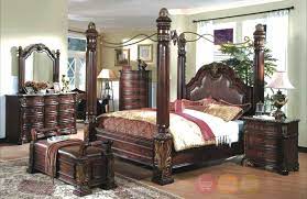 A canopy bed frame can enable you to hang a tent or curtain, which makes the room look more beautiful. King Poster Canopy Bed Marble Top 5 Piece Bedroom Set Canopy Bedroom Sets Bedroom Sets Marble Bedroom Furniture