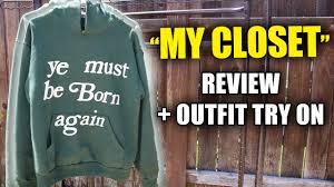 Ye must be born again hoodie coal medium preorder *confirmed*!!! My Closet Cpfm Ye Must Be Born Again Hoodie Review Outfit Try On Youtube