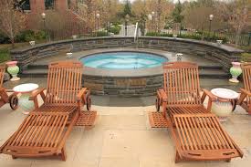 Spa And Wooden Chairs Waterfeature Spa Pool Outdoor Luxury Wood Furniture Scottbyronco Pool Landscape Design Rectangular Swimming Pools Spa Pool