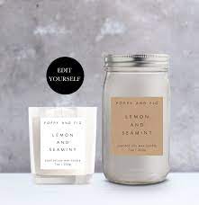 Canva uses drag and drop functionality, its easy to learn and best of Candle Packaging Printable Candle Label Template Minimal Candle Label Design Candle Sticker Candle Stickers Diy Product Label Design 102 001 Candle Labels Printable Candle Packaging Candle Label Template