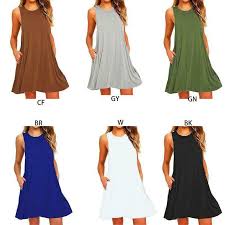 Newest Womens Summer Casual Swing T Shirt Dresses Beach Cover Up With Pockets The Best Shirt Dresses Id Swing Shirt Dress Dress Cover Casual Summer Dresses