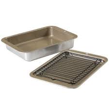 Nordic Ware 3 Piece Toaster Oven Grill And Bake Set Silver Kitchen Baking Set Toaster Oven Pans Microwave Cookware