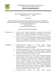 Contoh surat keputusan pemberhentian kerja karyawan. Keputusan Kepala Desa Petugas Penyampai Sppt