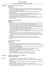 Client Service Manager Resume Samples Velvet Jobs