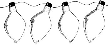 Christmas lights clipart black and white. Christmas Lights Cartoon Black And White