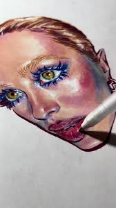 Colorful Portrait Sketchbook Drawing with Ohuhu Markers