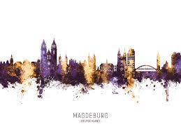 The cathedral is also home to the grave of otto i the great. Magdeburg Germany Skyline Digital Art By Michael Tompsett