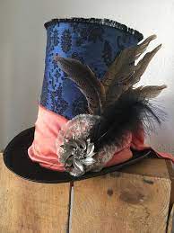 Mad Hatter Hat Extra Tall Top Hat Silk Noblemen Hat 19th Etsy Mad Hatter Hat Hatter Mad Hatter