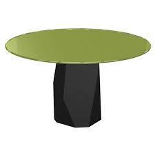 The dining table offers an imposing family of tables in round shapes. Round Glass Dining Table Metal Base 16 For Sale On 1stdibs