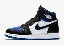 Sale, price reduced from $25.00 to $18.75. Air Jordan 1 Retro High Og Gs Royal Toe Blue Black White 575441 041 Sepsport