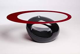 A coffee table is the focus of any living room furniture layout and creates the perfect spot for entertaining. Ukcoffeetables Designer Oval Coffee Table Black Red Glass Buy Online In Angola At Angola Desertcart Com Productid 84362767