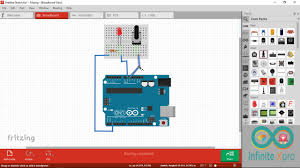 The best part of this circuit diagram maker is that it offers you simulator, which you can use to test logic circuits by running the simulations. How To Draw A Arduino Project Circuit Using Fritzing Youtube