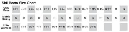 Sidi Boots Size Chart All About Boots