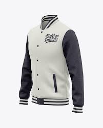 Download Men S Heather Varsity Jacket Mockup Front Half Side View In Apparel Mockups On Yellow Images Object Mockups