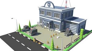 Police Station Police Station 3d Model Building