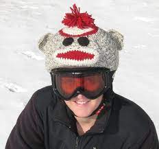 Sock Monkey Ski Helmet Sock Monkey Helmet Covers Ski Helmet