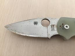 If your blade starts to form rust, don't panic, and just work to remove it. Rusty Steels Page 2 Spyderco Forums