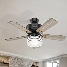 Hunter 44 dempsey ceiling fan with led light kit and remote. Hunter 44 Inch Matte Black Led Ceiling Fan With Light With Hand Held Remote 54149 Destination Lighting
