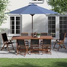 8 seater wooden outdoor table and chairs dining set. Dakota Fields Rondon 8 Seater Dining Set Reviews Wayfair Co Uk