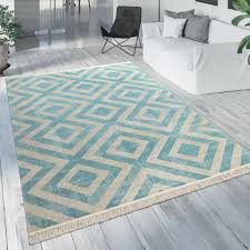 Einfarbiger teppich birmingham weißein teppich in weiß lässt ihr zuhause edler wirken. Outdoor Teppich Blau Weiss Balkon Terrasse Kaufland De