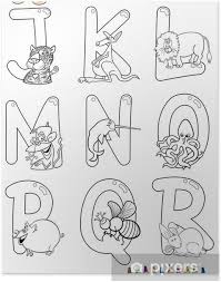 These free printable alphabet coloring pages are a fun, gently way to introduce kids to alphabet both classroom teachers, parents and homeschoolers will love the extra alphabet practice kids will. Cartoon Alphabet With Animals For Coloring Poster Pixers We Live To Change