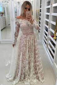 Prom Dresses 2019 Ivory Evening Dress Long Sleeves Prom Dress Lace Prom Prom Dresses Long With Sleeves Prom Dresses With Sleeves Long Sleeve Prom Dress Lace