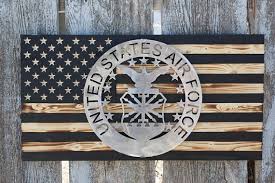 Air Force Seal Air Force Custom Metal Sign Custom Wood Flag Wood American Flag Custom Wall American Flag Wood Rustic American Flag Custom Metal Signs