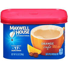 2 Pack Maxwell House International Orange Cafe 9 3 Oz Canister Walmart Com In 2021 Orange Cafe Maxwell House International Coffee