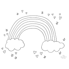 Good for weather, colors, bible, wizard of oz and saint patrick's day themes. Rainbow Coloring Page Darcy Miller Designs