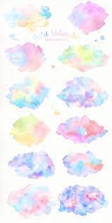 Pastel Watercolor Splashes Clipart Hand Painted Brush Strokes Unicorn Abstract Watercolour Background Pink Brush Strokes Invitation Watercolor Splash Pastel Watercolor Splash Images