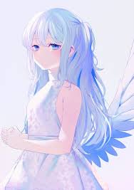 Tenshi Lisapuon In 2020 Anime Blue Hair Blue Hair Anime Boy Anime Boy Hair