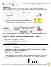 How are electrons arranged in elements with atomic numbers 1 through 10? Electron Configurationanswer Key Docx Electron Configuration Answer Key Gizmo Warm Up Just Like Passengers Getting On A Bus Electrons Orbit The Nuclei Course Hero