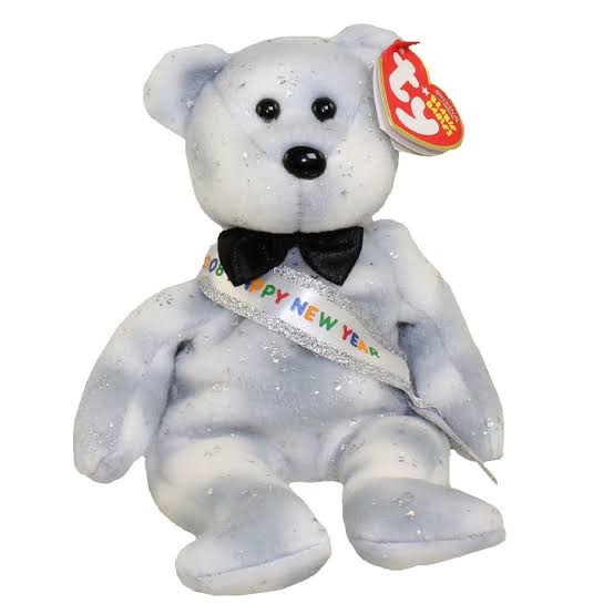 2008 Holiday Teddy — Ty Beanie Baby bear