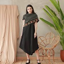 Tunik batik dress batik asimetris blouse hijab muslim. 45 Model Dress Batik Modern Kombinasi Elegan Terbaru 2020