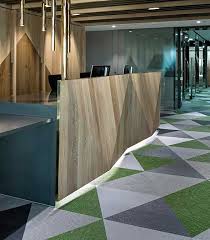 Black And White Vinyl Tiles Australia Grey Green Black And White Flooring Pattern Using Bolon Studio Tiles In The Office Of St George In Black And White Flooring Flooring Office Interior Design