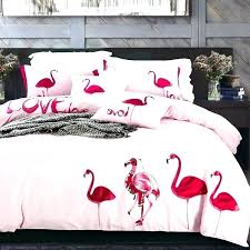 Flamingo Bedspreads Comforters Pink Ngo Flannel Sheets Girls Raspberry Red And Light Pattern Stylish Cute Style Embroidered Design Full Queen Size Bedding Sets Bedrooms More Toqueglamour