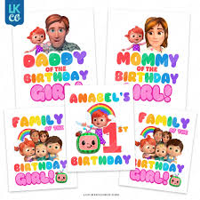 Download Cocomelon Inspired Heat Transfer Designs Family Pack Birthday Girl Luvibeekidsco