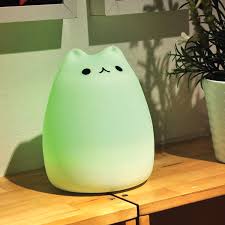 What On Earth Color Changing Led Cat Night Light Cute Battery Operated Portable Kitty Lamp Tap On Off Walmart Com Walmart Com