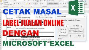 Atur ukuran label di word. Aplikasi Cetak Label Alamat Paket Jualan Online Dengan Microsoft Excel Youtube