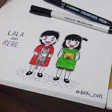 Tak terlalu tegas di atas kertas sehingga mata tetap nyaman menikmati cerita. Curatcoret Dua Tokoh Karakter Dalam Buku Cerita Bergambar Untuk Anak Lala Pen Drawing Doodles Instagram Posts