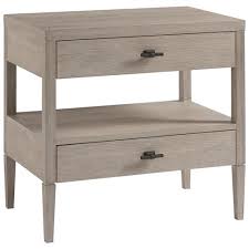 Nightstands with drawers provide a place to put things out of sight while nightstands with shelves provide open storage space. Ellie Modern Classic Grey 2 Drawer Wood Nightstand Wide Over 29 W Kathy Kuo Home