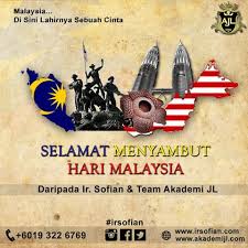 Ia menandakan penyertaan bersama tanah melayu, sabah, sarawak dan singapura bagi membentuk malaysia. Tanggal 16 September Adalah Hari Kelahiran Buat Malaysia Ir Sofian
