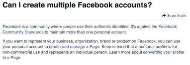 How to create multiple facebook accounts. You Shouldn T Have More Than One Facebook Profile Agorapulse