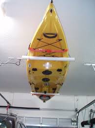 This can be a cheaper way to store a kayak in the garage, but it generally takes more time and requires care to ensure safe kayak storage. Store Them Upside Down Nice Pvc Kayak Storage Kayak Storage Garage Kayaking