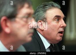 LONDON PRESS CONFERENCE BY THE ISTC UNION, IN RESPONSE TO THE ANNOUNCEMENT  OF JOB CUTS IN THE STEEL INDUSTRY BY CORUS. L-R: EDDIE LYNCH, ASSISTANT  GENERAL SECRETARY OF THE UNION; MICHAEL LEAHY,