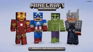 This is the minecraft marvel avengers skin pack set that includes a number of skins for players to change their character with to add a unique style to their block world. Pin Op Superheroes Craft Ideas