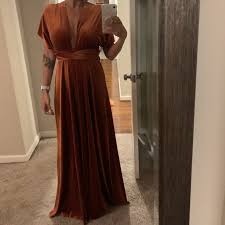 Copper Bridesmaid Dress Rust Multiway Dress Infinity Dress Etsy Multi Way Dress Copper Bridesmaid Dresses Rust Bridesmaid Dress