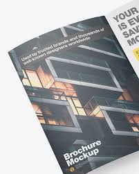 Download Textured Brochure Mockup In Stationery Mockups On Yellow Images Object Mockups PSD Mockup Templates
